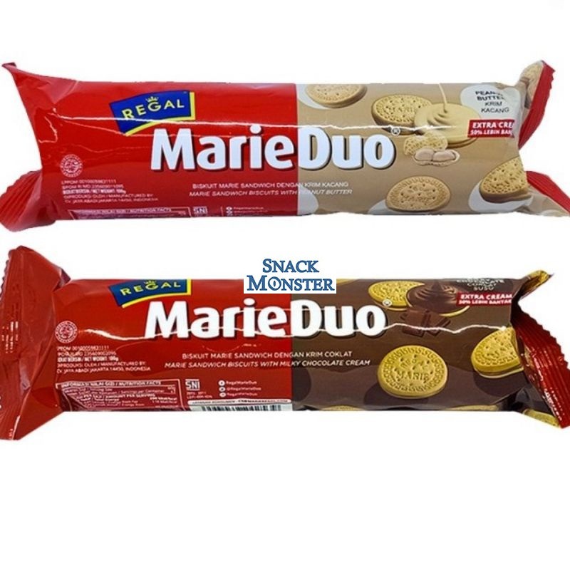 

Biskuit Regal Marie Duo Roll Chocolate, Peanut Butter - Netto 100 gr