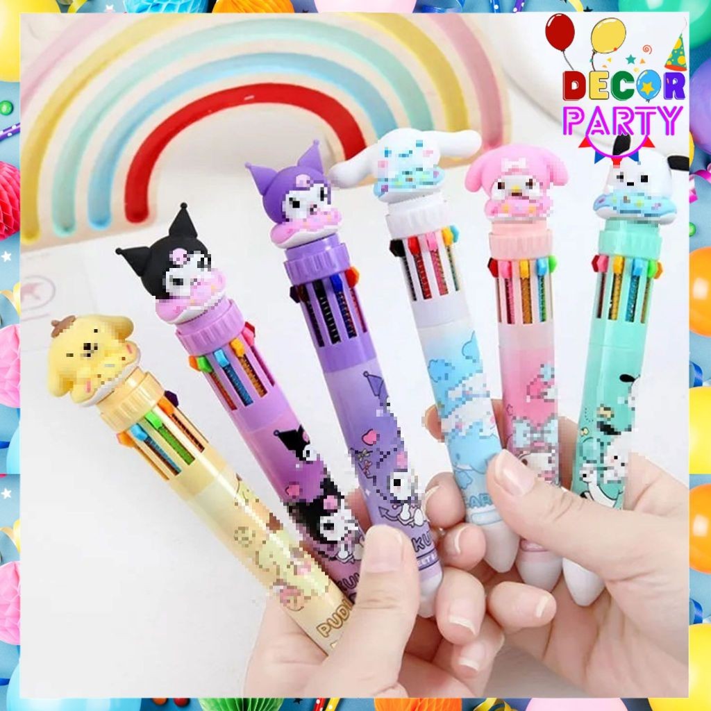 

DP Pena Mekanik 10 Warna Karakter Kartun Cute Pulpen Lucu 3D DOLL Bolpen Gel Tinta Donat Animasi 10 Warna Alat Tulis Sekolah Anak Super Imut