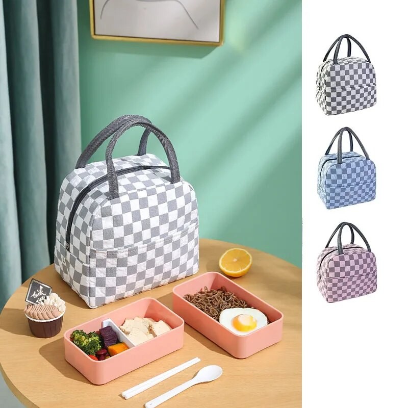 Cute Lunch Bag Aesthetic Reusable Insulated Lunch Tote Bag Kawaii Box Container Waterproof Lunch Coo