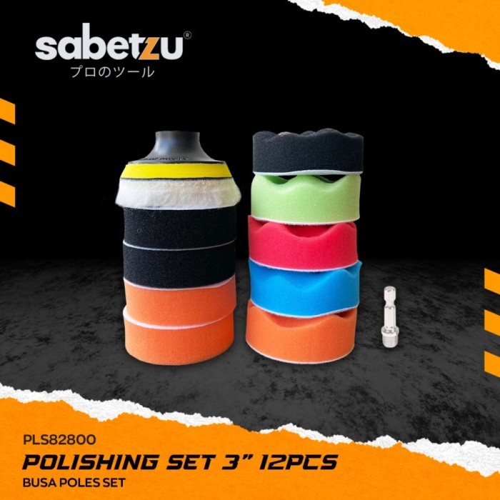 Busa poles 3 inch set 12pcs sponge polishing set spon pad set sabetzu