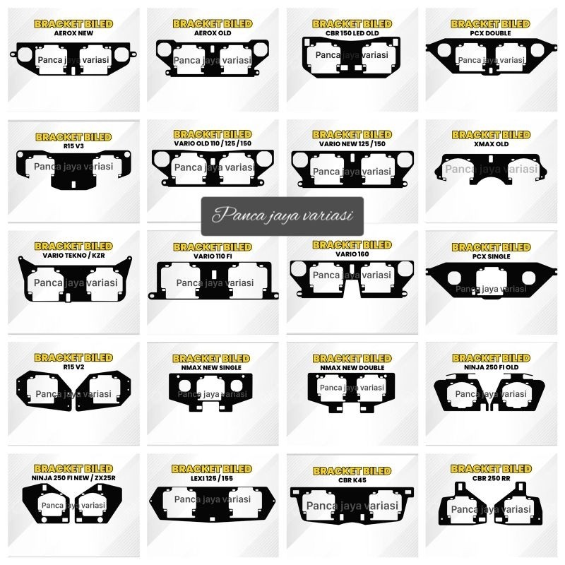 Bracket Breket Dudukan Lampu Projie Biled 2,5 inch HID Vario 160 Vario 125/150 New Vario 160 New Adv