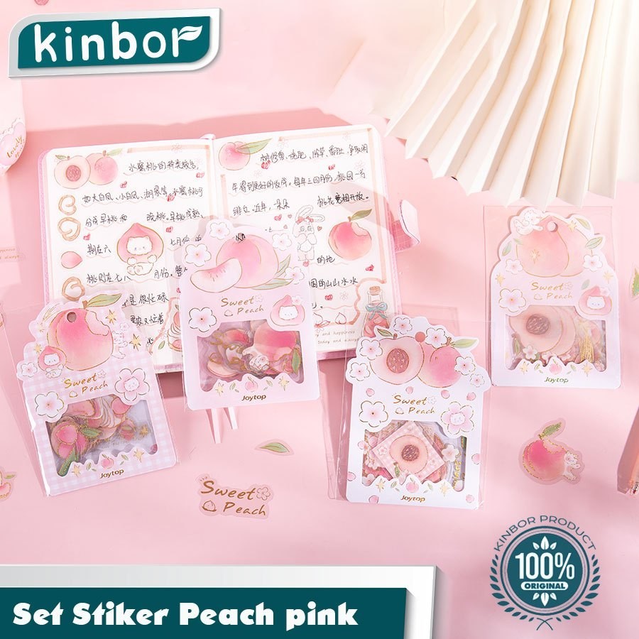

Set Stiker Peach Pink Bunga/ Sticker Jurnal Cute Buku Harian Catatan Anak