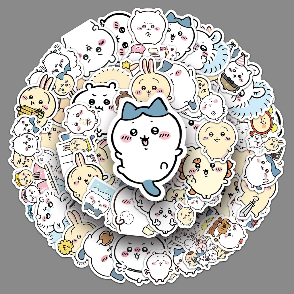 

50pcs Chiikawa Cute Cartoon Graffiti Stickers Suitcase Laptop Waterproof Sticker Decoration