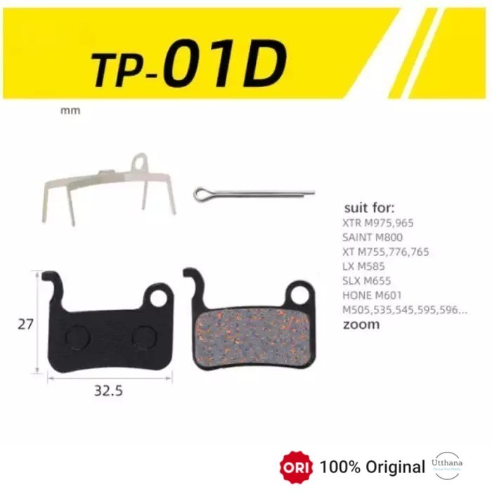 Toopre TP-01D Kampas Rem Brake Pad Shimano XTR M975 Saint XT SLX Hone