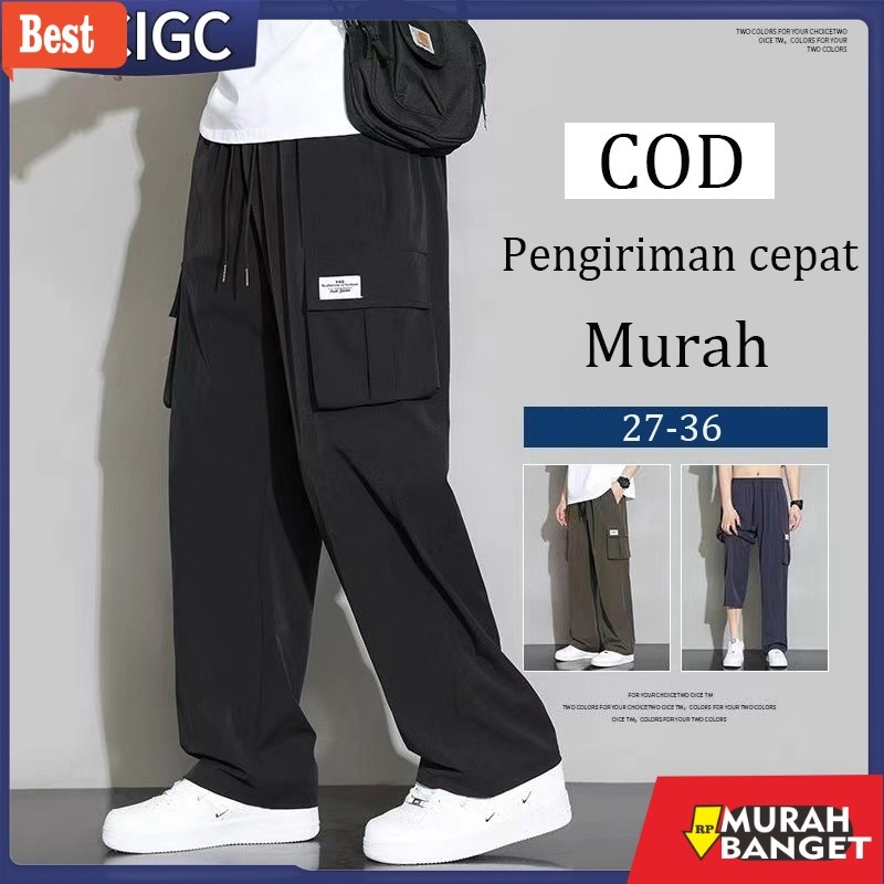 celana cargo panjang pria Cargo Pants Original Celana Hitam Panjang Pria Korean Style Celana Cargo P