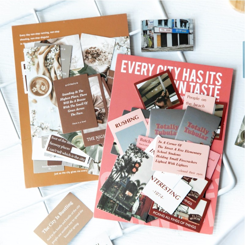 

45 pcs Scrapbooking Stickers Adhesive Diy Diary Album Stationery junk journal supplies