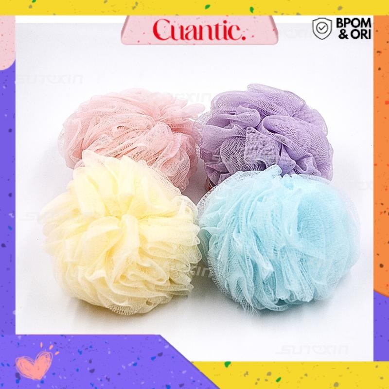 Shower Puff Sponge Mandi 6050 Warna Pastel Ukuran Besar - Shower Puff Besar Untuk Badan