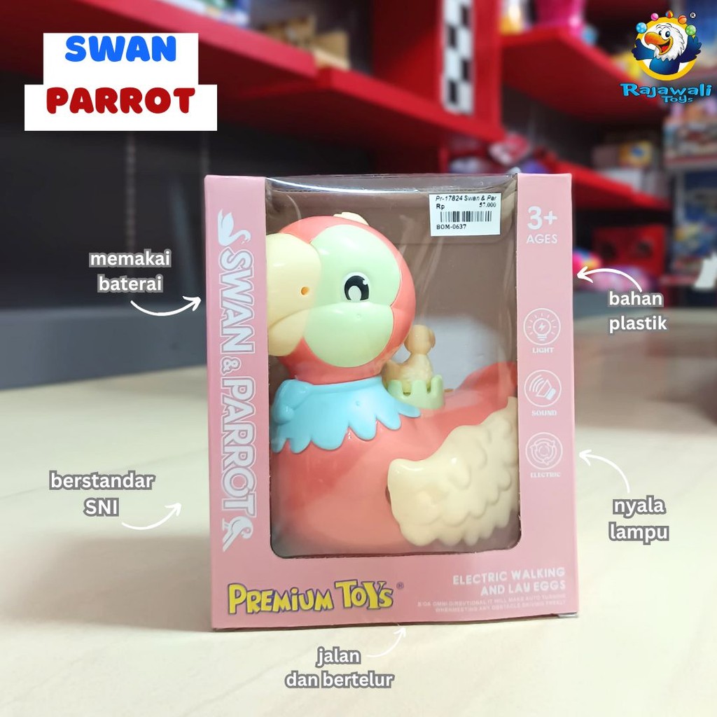 SWAN AND PARROT PR-17824/MAINAN ANAK ANGSA BERTELUR