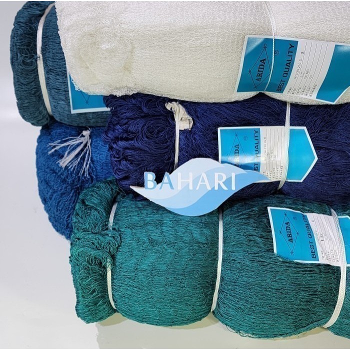 Jaring Ikan Arida Nilon 210D/3 lubang 2" ukuran jaring 100/100 (Nylon Multifilamen Net benang D3)