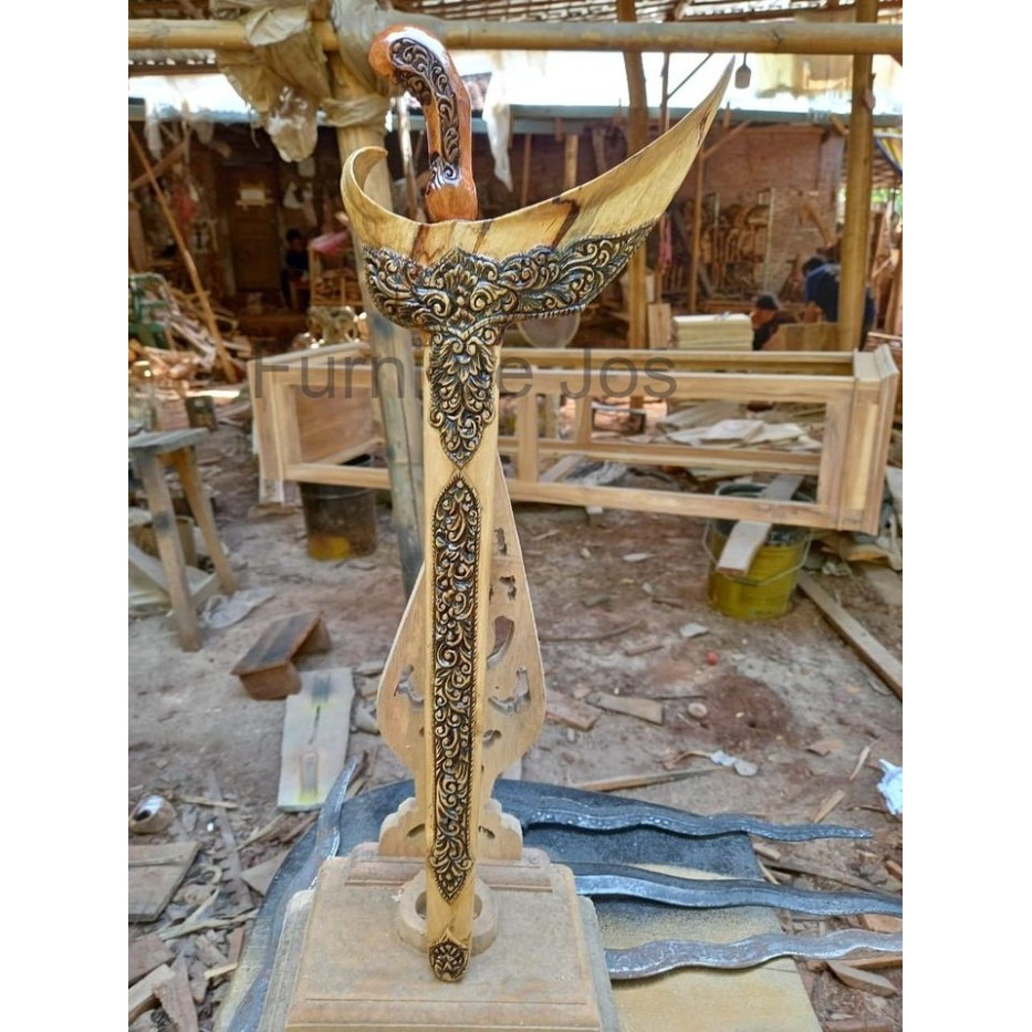 warangka keris ladrang ukir ukiran kayu jati termurah gratis lubang pakem solo FJ1234