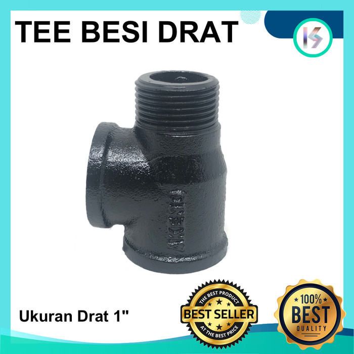 TEE WAY T JET PUMP 3 CABANG T WAY 1" BESI AWET TEBAL MERK AKENO