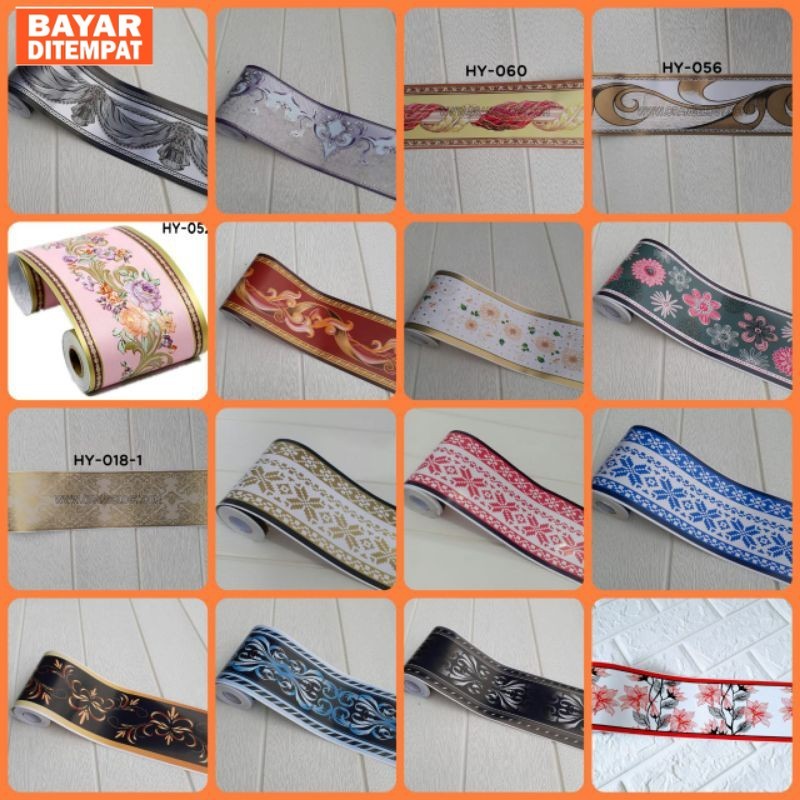 LIS BORDER wallborder / lis dinding wallpaper sticker pembatas dinding ukuran 10 cm x 10 m
