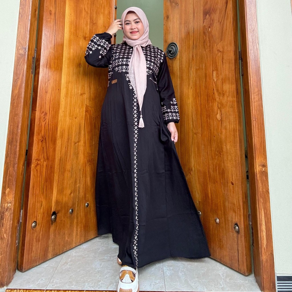 Gamis Amanda Fitriya Bordir Rayon Twill Premium
