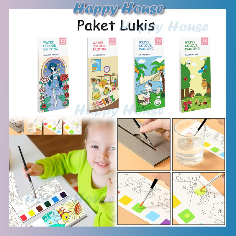 

1 Set Paket Melukis Anak Tk Buku Paket Lukis Anak Karakter Lucu