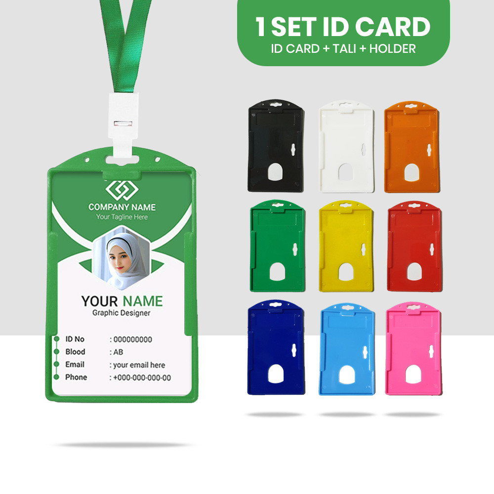 

PAKET LENGKAP ID CARD + TALI 1CM + HOLDER / CASE / FRAME ID CARD 1 SISI TANPA MINIMAL ORDER