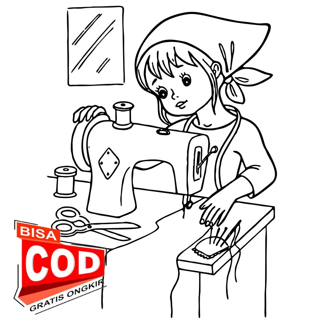 

Gambar Sketsa Mewarnai ~ TEMA PROFESI/ Seketsa Lukis / Drawing Sketch / Menggambar A4 (Bukan Buku) ANAK TK PAUD Bahan Nyaman