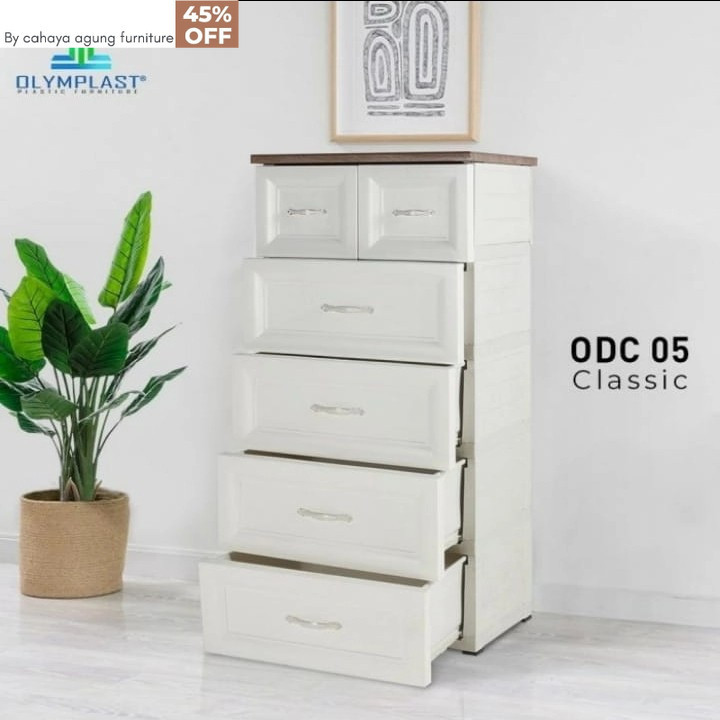 LEMARI PLASTIK OLYMPLAST 5 SUSUN OLYMPLAST DRAWER CABINET ODC 05