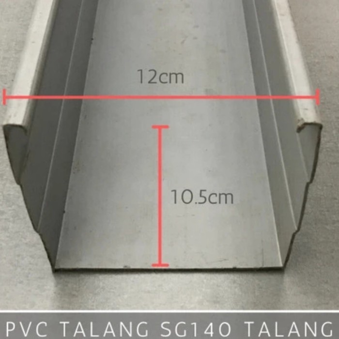 Talang Air Per Meter PVC Kotak SG 140 4" 4 Inch