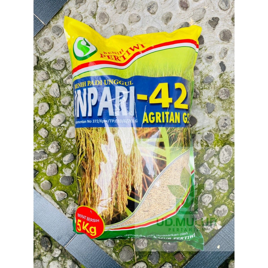 PROMO TERBARU Benih padi unggul INPARI 42 AGRITAN GSR isi 5 kg dari benih pertiwi