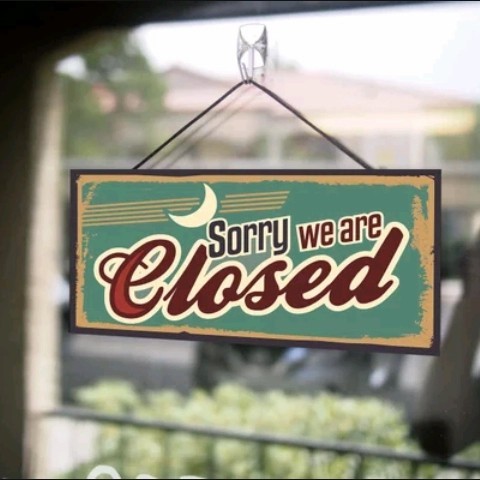 

Open Closed sign toko retro