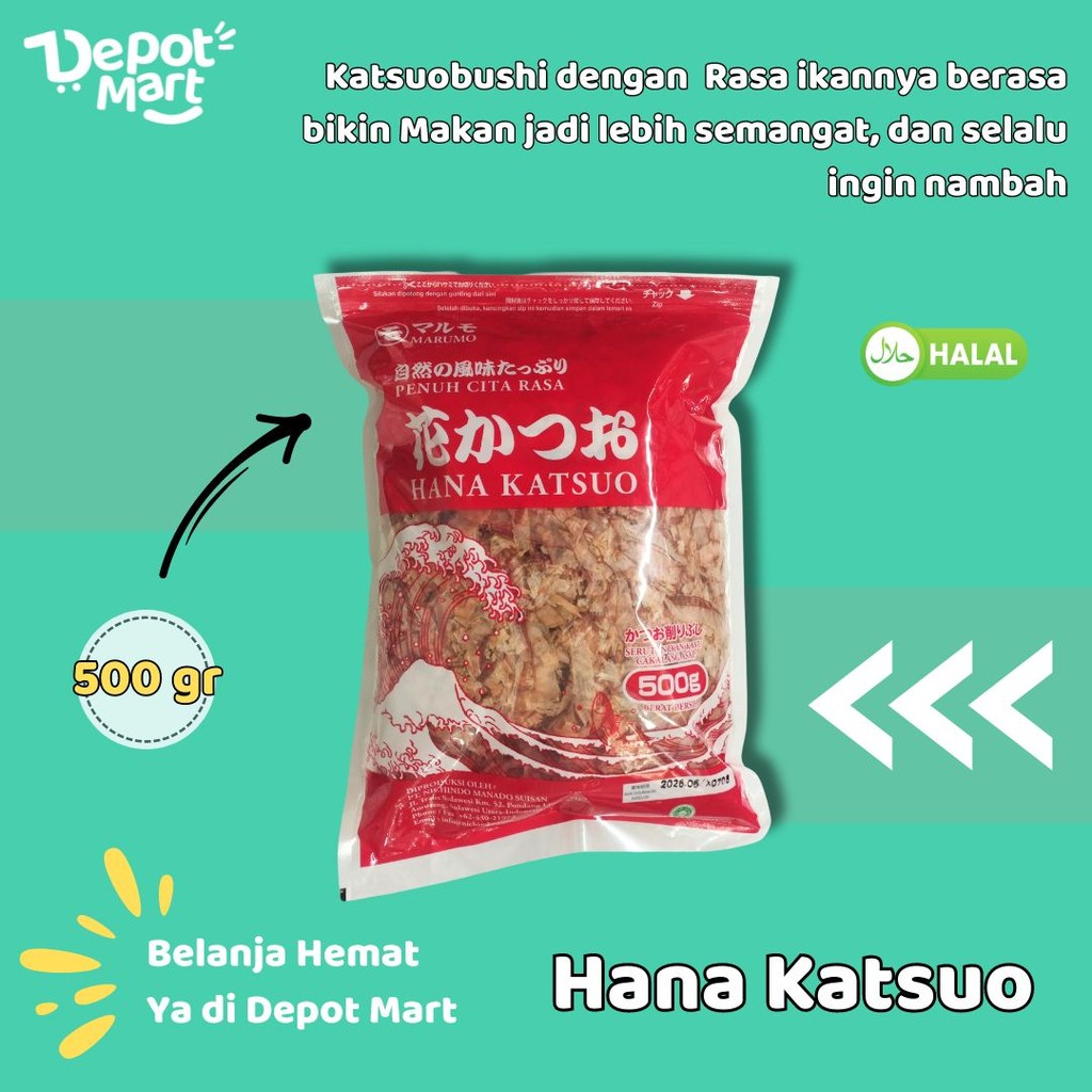 

Marumo Katsuobushi / Hana Katsuo Halal 500Gr - Topping Takoyaki dan Makanan Jepang Depot Mart