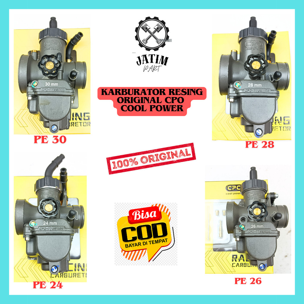Karburator Racing Original PE 30 / Karbu Resing Original CPO COOL POWER PE 24 / 26 / 28 / 30