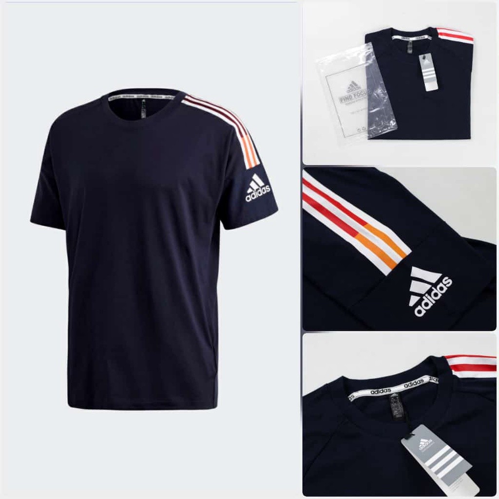 TEES ADIDAS ZNE WOVEN NAVY BLACK - kaos adidas sport grade original kaos  pria lengan pendek