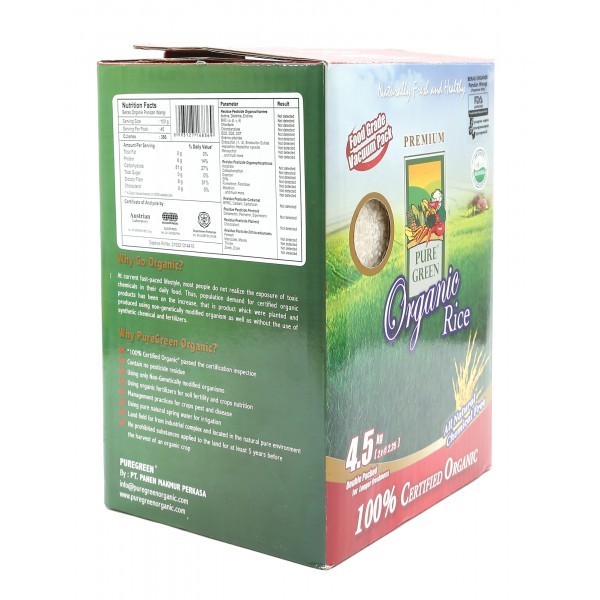 

Pure Green Beras Organik 4.5kg - Pulen Wangi