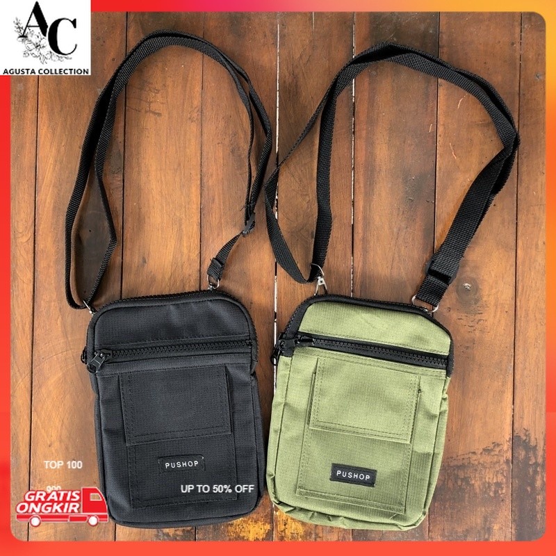 Tas Pria Terkini / [BISA COD] REAL TAS SELEMPANG SLING BAG TAS WALLET KECIL MINI DISTRO PRIA WANITA 