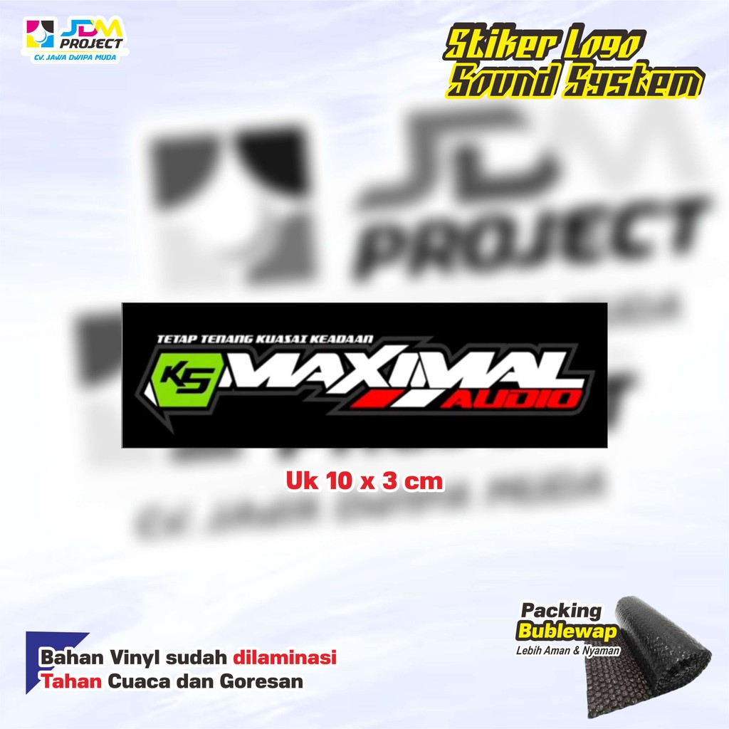 

JDM Project - Stiker Sound System K5 MAXIMAL AUDIO Vinyl Laminasi (Bijian)