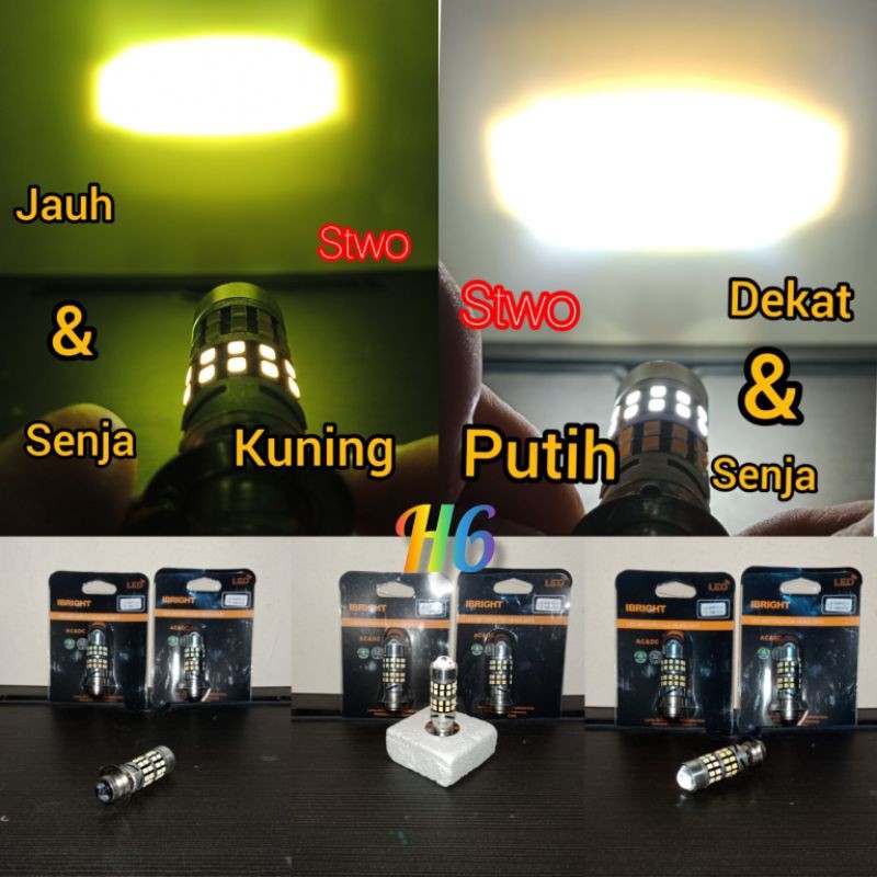 Lampu utama Laser LED H6 senja putih kuning V2V03