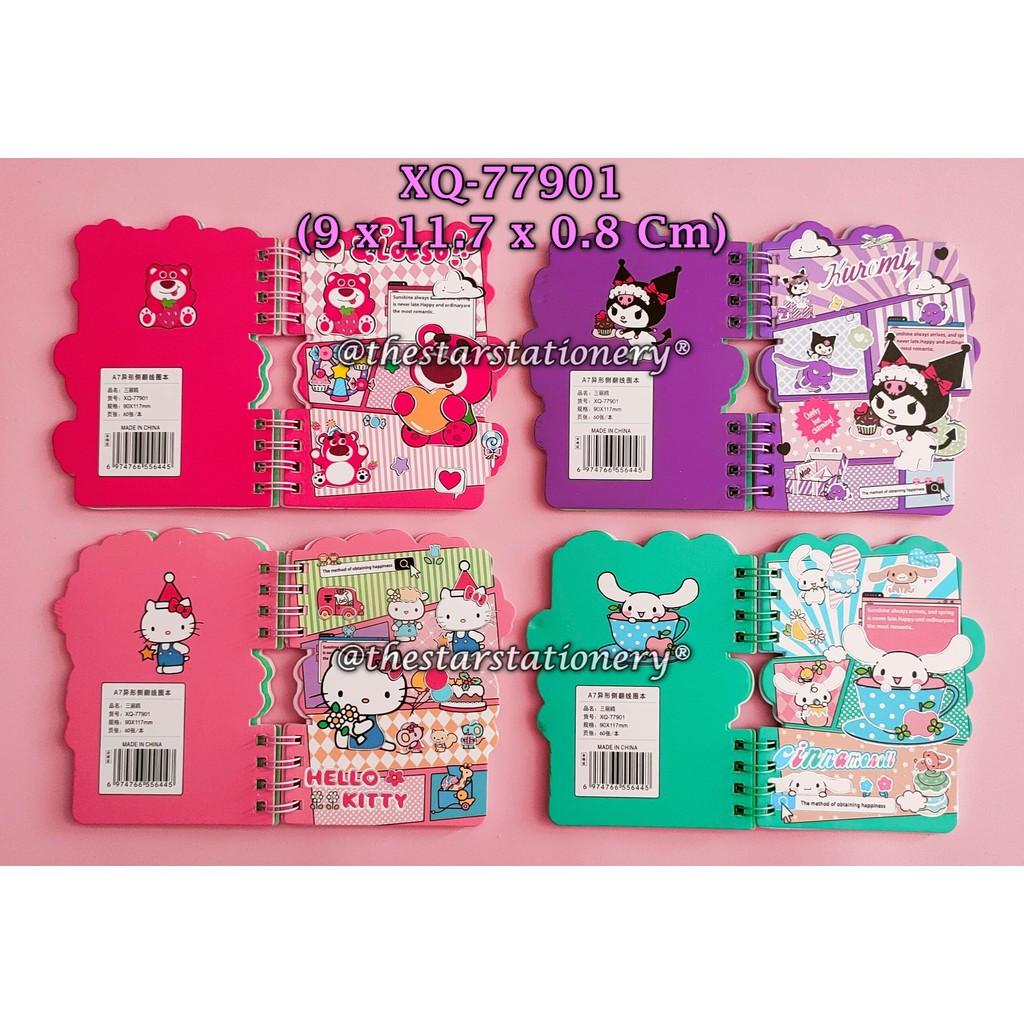 

(1 Biji) Buku Spiral Lotso Sanrio XQ-77901/ Spiral Book 62 Lembar 11.7*9.8*1.5 Cm