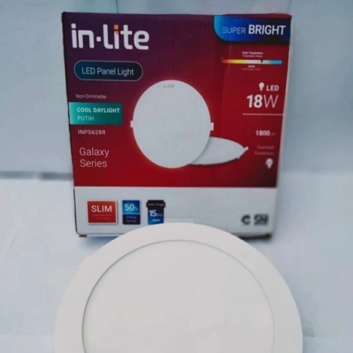 Lampu Downlight LED Inlite INPS628R 18 Watt IN-lite INPS626R Panel Bulat 18W INPS 628R