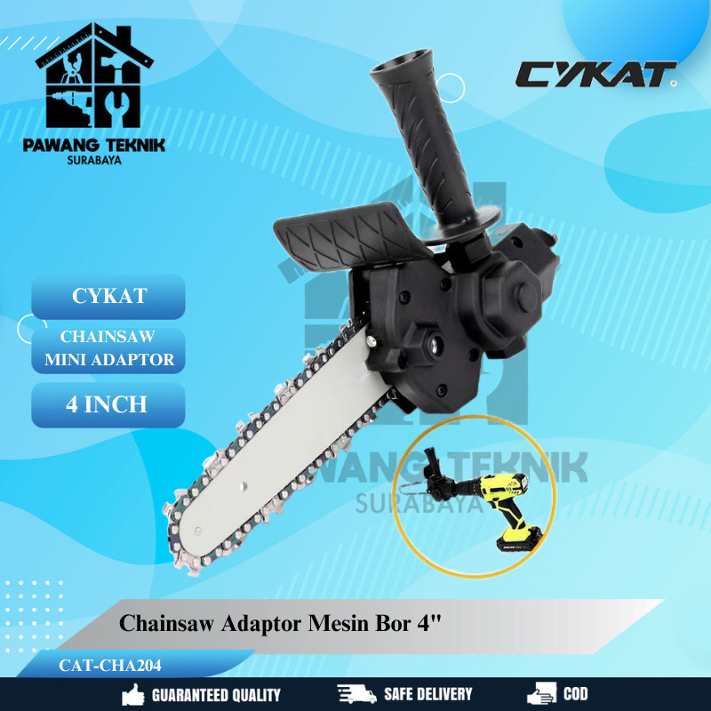 CYKAT Chainsaw Adaptor Mesin Bor 4" 6" - Adapter Konverter Mesin Bor Menjadi Mesin Chain Saw 4 Inch 