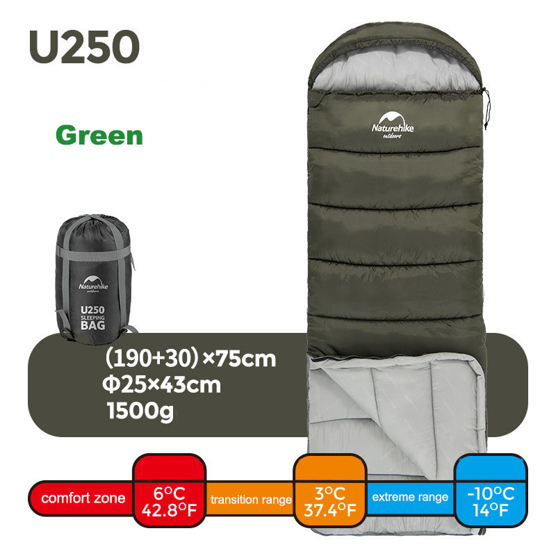 Naturehike Outdoor Sleeping Bag Ultralight Compact Potable Envelope Winter Sleeping Bag Cotton Quilt