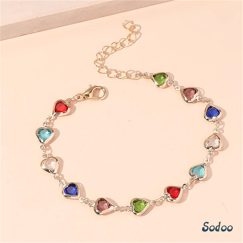 Gelang Modis Kreatif Serbaguna Gelang Hati Mata Setan Wanita Gelang Gaya Ins - SO