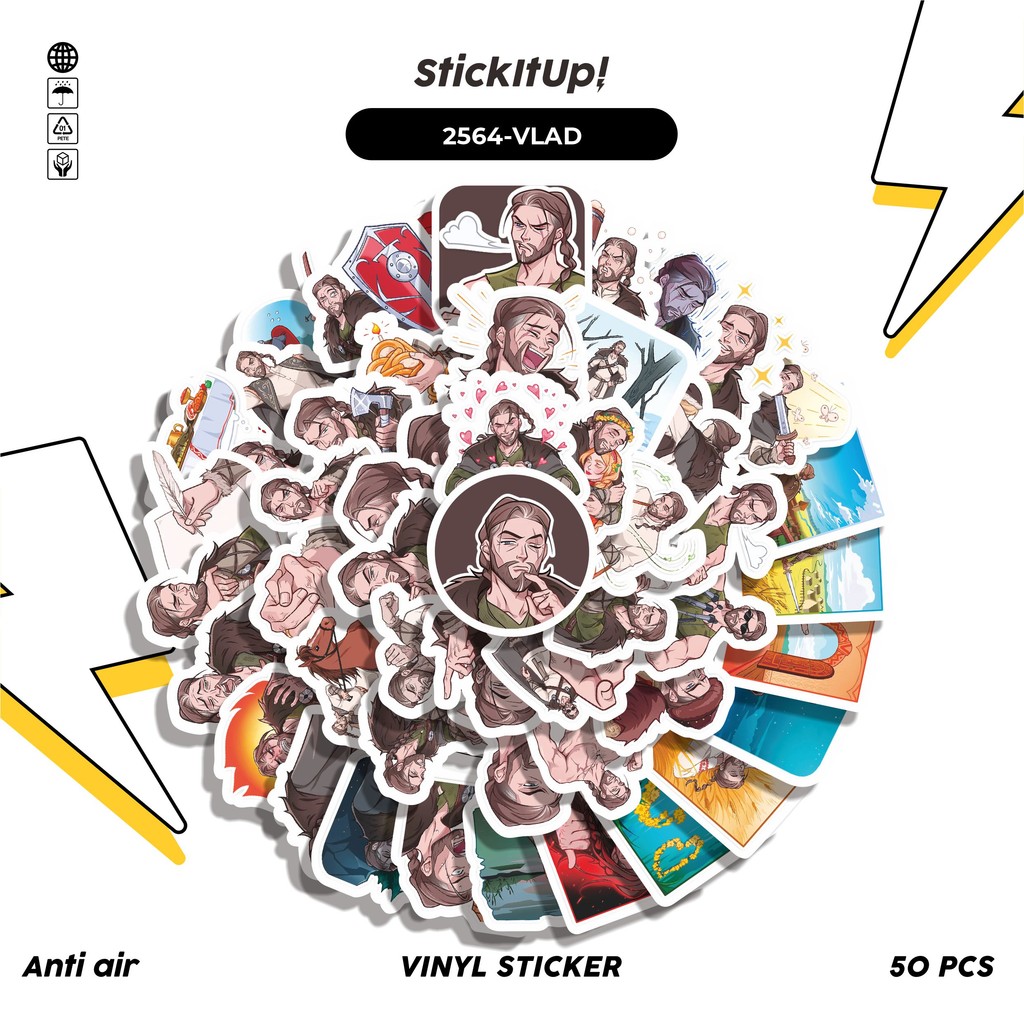 

COD✨ 50 Pcs Stiker Pack FUNNY CHARACTER VLADIMIR THE WARRIOR STICKER PACK Lucu Aesthetic Vynil Waterproof untuk Freebies Sticker Buku Journal Casing HP Laptop