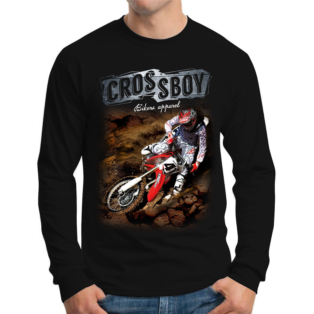 Kaos Pria / pakaian pria kaos / kaos lengan panjang CROSSBOY / kaos lengan panjang pria / kaos cross