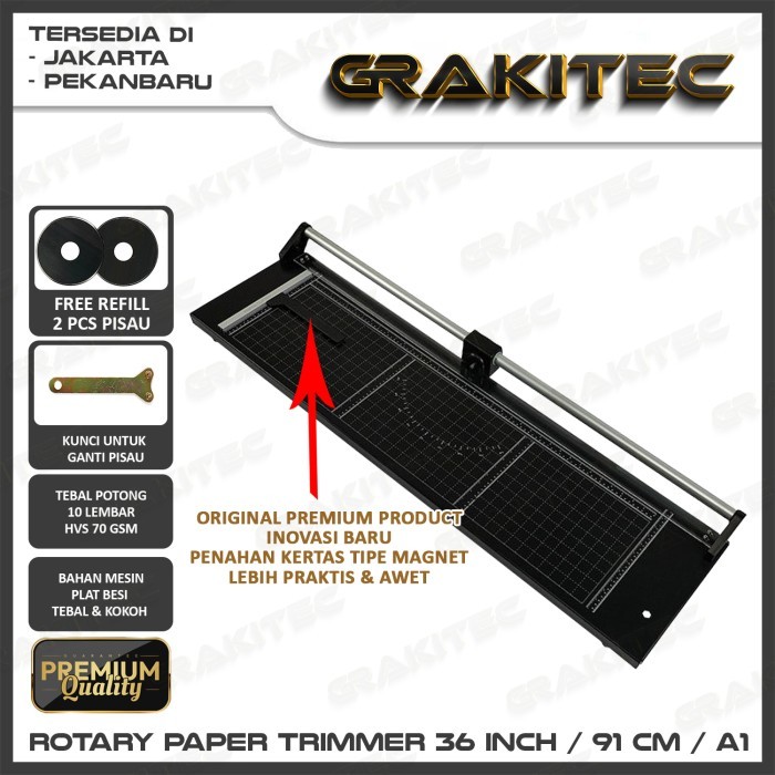 

Thosti Rotary Paper Cutter Trimmer A1 panjang 91 cm / 36 inch