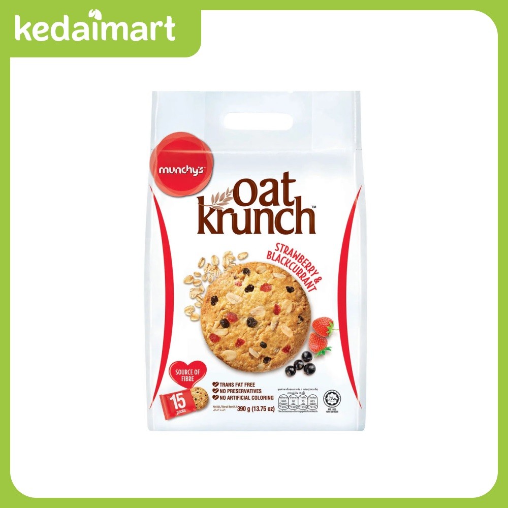 

Oat Krunch Biskuit Strawberry dan Blackcurrant 390 Gram