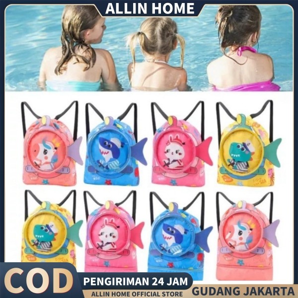 Tas Renang Anak Tas Ransel Pantai Hewan Lucu Ransel Pantai Untuk Anak-Anak Tas Renang Anak Perempuan