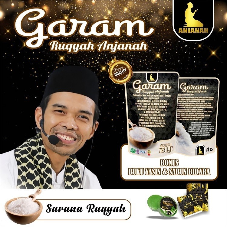 

Anjanah Garam Ruqyah 750gram pelarisan usaha, penarik rejeki, pagar ghoib rumah dan tempat usaha