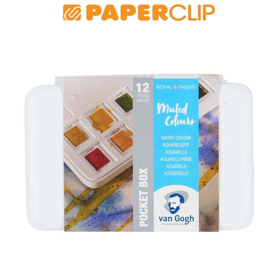 

WATERCOLOR POCKET BOX VAN GOGH 20808644 GWC MUTED COLOURS 12 PANS