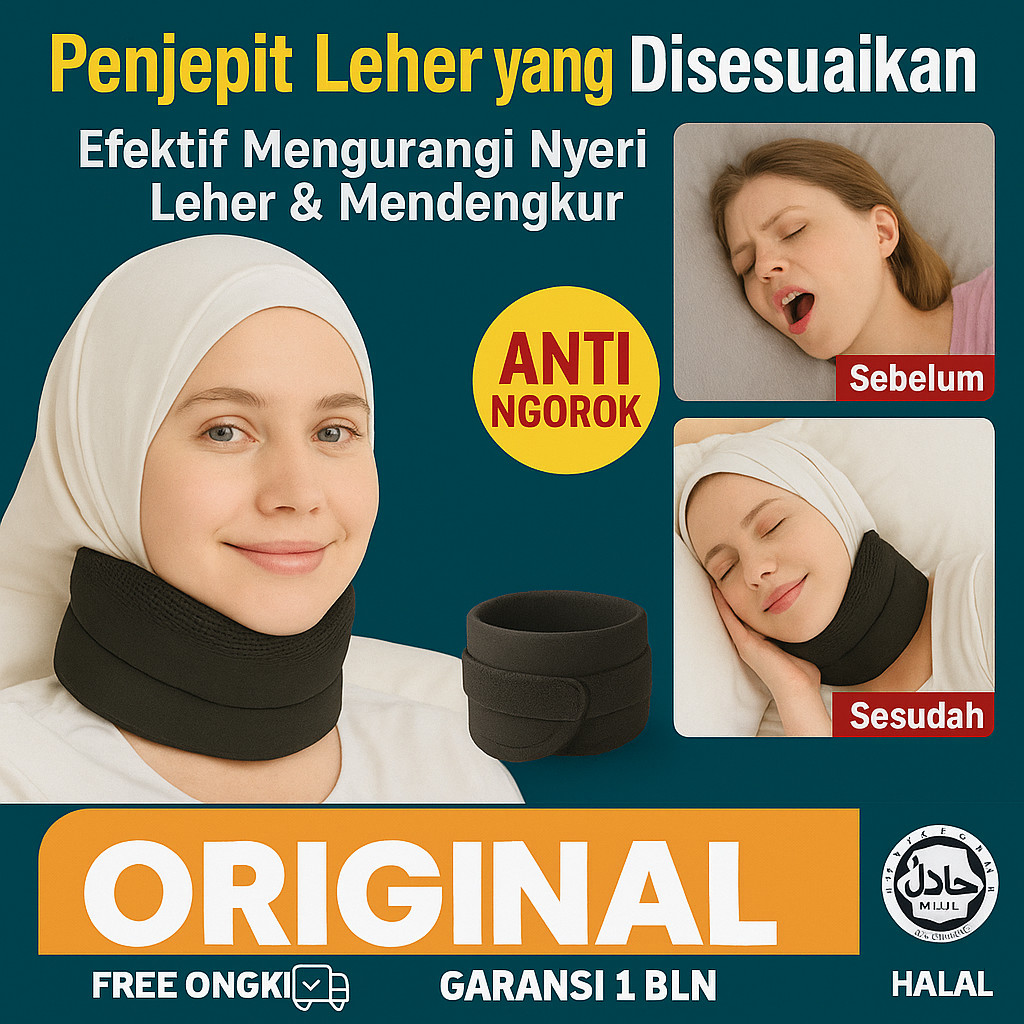【Model Baru 2025】Penyangga Leher Yang Dapat Disesuaikan Untuk Mendengkur/penyangga Leher Spons/penya