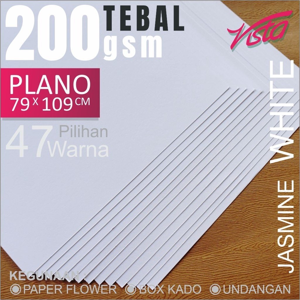 

Kertas Jasmine white plano putih Kerajinan Paperflower
