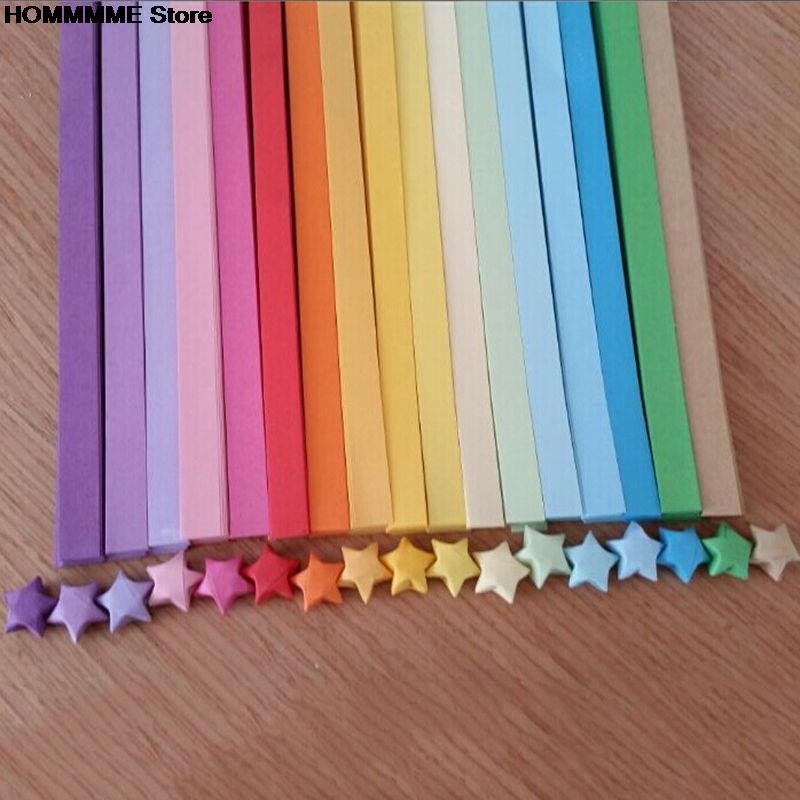 

80pcs/lot 18 Colors Lucky Star Paper Strips Craft Paper Wishing Star Material Colorful Quilling Paper Decorative Paper