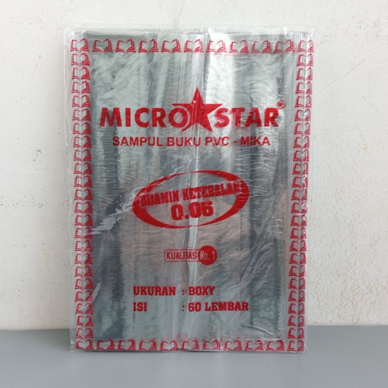 

SAMPUL BUKU PVC - MIKA MICROSTAR BOXY/KWARTO ( 10 LEMBAR )