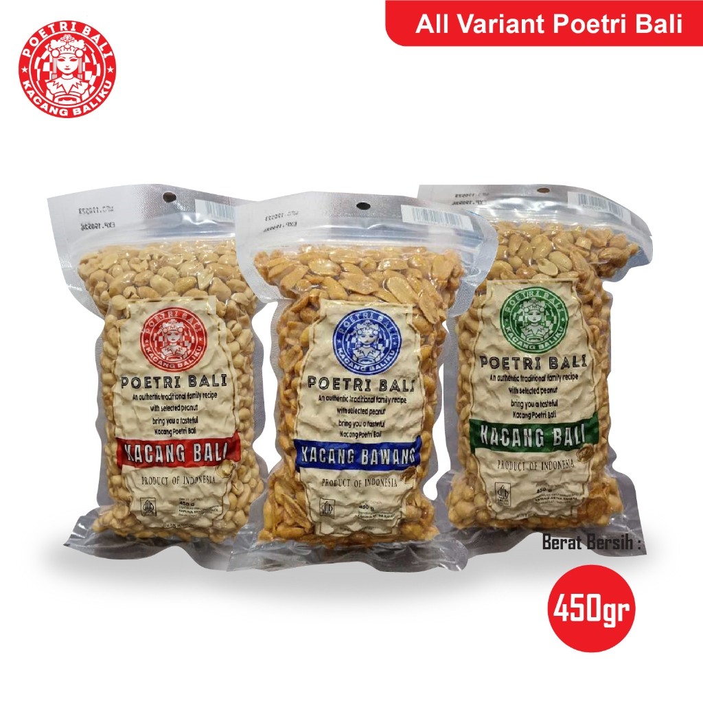 

Official Kacang Poetri Bali Vacum 450g All Varian (Original, Manis Dan Asin)