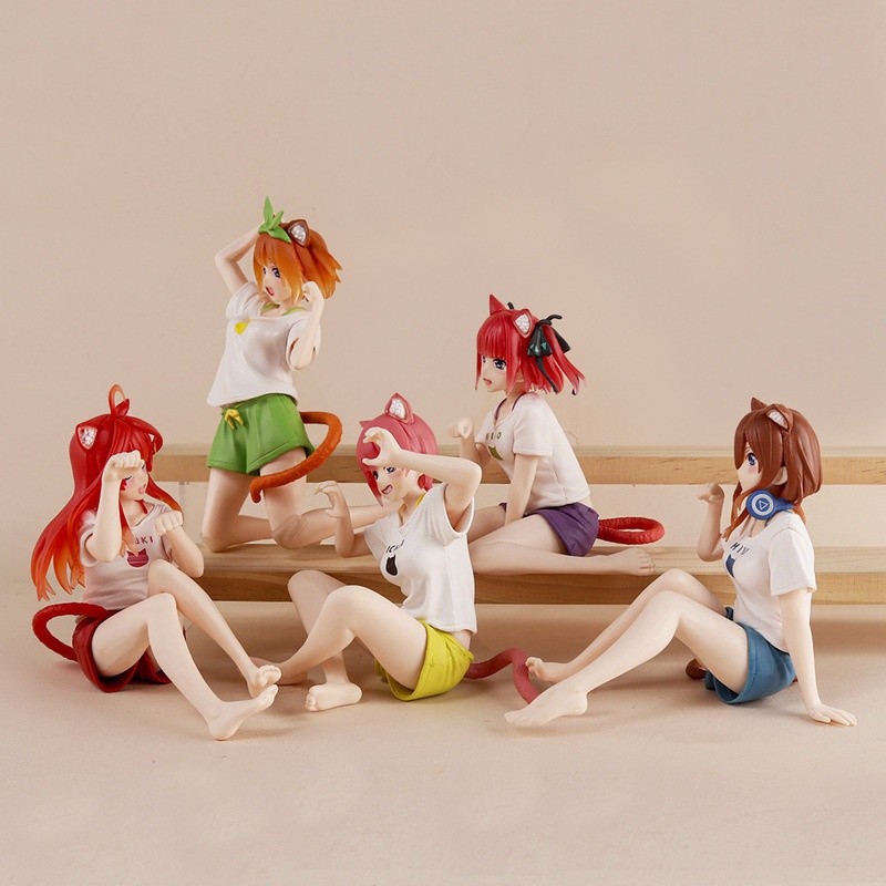 Fivethrough Wedding Cats Home Clothes Nendoroid Anime Desktop Decoration Cute Girl Figure Collectibl