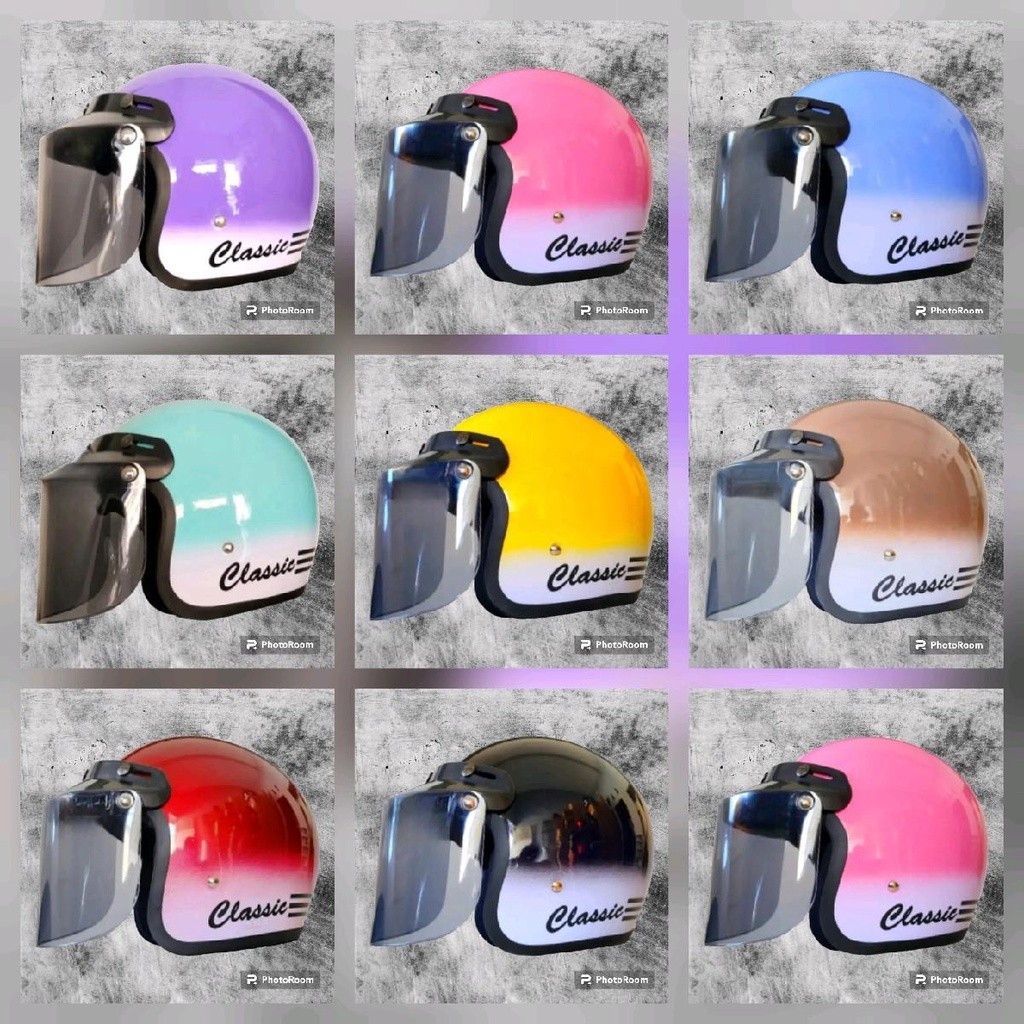 WOW Helm Bogo Dewasa Classic Gradasi Dua Warna